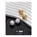 Metal semi circular spherical earrings cold style earrings for women retro texture fashion simple versatile earrings_ipsvogv.com