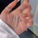 Star Cross Diamond zircon necklace female sweet cool style hot girl light luxury niche high-grade texture clavicle chain necklace_ipsvogv.com