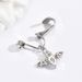 Ins spicy girl bat shaped niche design buckle hip-hop style no punching ring inlaid with diamonds versatile navel nail_ipsvogv.com