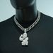 Hip Hop Full Diamond 3D Ape Pendant, Unisex Necklace, Hip-hop Trendy Design Accessory_ipsvogv.com