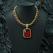 Hot Selling Sugar Cube Diamond Cuban Chain Colored Alloy Pendant For Men Women, Trendy And Colorful Fashion Necklace_ipsvogv.com
