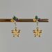 Electroplated Titanium Steel Cute Korean Color Zircon Earrings_ipsvogv.com