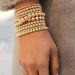 Hot Selling 4/5/6mm Gold Bead Bracelet Set Elastic Bracelet_ipsvogv.com