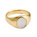Women's Jewelry Set Fashion Oval White Mother Of Pearl Shell Ring Female Cold Style Ins Niche Simple Retro Glossy Index Finger Ring_ipsvogv.com