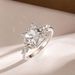 emperamen High-end Wih Square Zircon Sparkling A Ligh Luxury And Cool Feeling, Princess Ladies' Fashionable Ring Feeling, Ladies'_ipsvogv.com