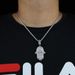 Pendant Necklaces New Hip Hop Palm Pendant Trend Inlaid Zircon Jewelry Couple Necklace_ipsvogv.com