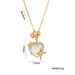 Hot sale cold style necklace female hip hop trendy cool temperament high-grade peach heart clavicle chain love pendant_ipsvogv.com