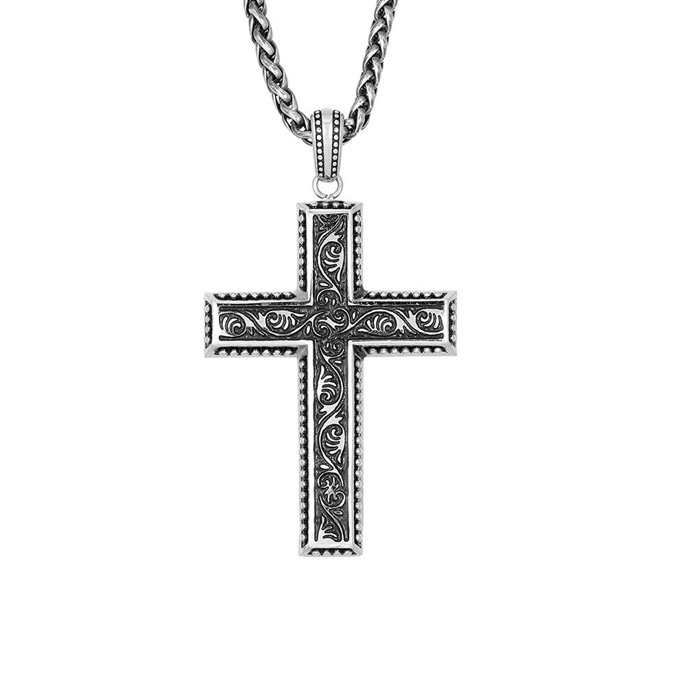 Cross necklace high end accessories titanium steel jewelry pendant hip hop versatile men and women necklace_ipsvogv.com