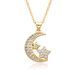 Minimalist Moon & Star Necklace For Women - Micro-Inlaid Zircon Clavicle Chain, Dainty Ins Fashion Jewelry_ipsvogv.com