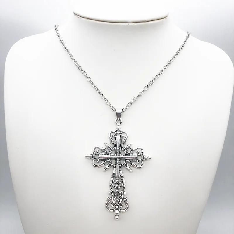 Cross Pendant Necklace, Rock Punk Goth Fashion Women's Necklace_ipsvogv.com
