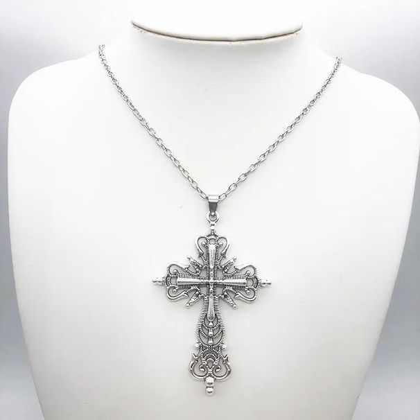 Cross Pendant Necklace, Rock Punk Goth Fashion Women's Necklace_ipsvogv.com