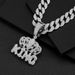 Hip Hop KING Crown Pendant Cuban Chain Letter Eco-friendly Alloy Men's Headwear Necklace_ipsvogv.com