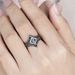 Sanjie Gun Black Three Piece Women's Ring With Square Zircon Sparkling Couple Set_ipsvogv.com