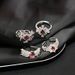 Red Inlaid Full Zircon Series Diamond Open With Adjustable Ring, Unique Design, High End Versatile Finger Ring , Design,_ipsvogv.com