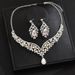 2025 Duoduo Bride Necklace And Earring Set Large Water Drop Wedding Banquet Dress Accessories Matching_ipsvogv.com