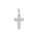 Fashion Hip Hop Street Style White Diamond Alloy Hollow Cross Pendant Necklace Classic Versatile Jewelry_ipsvogv.com