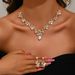 Spot Wedding Dress With Bridal Accessories Clavicle Necklace Earrings Two Piece Set Ladies Alloy Jewelry Set_ipsvogv.com