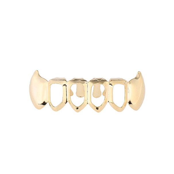 Unisex Hip Hop Braces Accessories Trendy Masquerade Hollow Fangs Gold Teeth Hip Hop Halloween Braces_ipsvogv.com