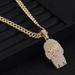 Unique Creative Hip-Hop Full Diamond Clown Pendant Necklace Fashion Ugly Accessories Trendy Men Couple Jewelry_ipsvogv.com