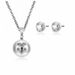 Titanium Steel Pearl Net Red Never Fashionable Female Earring Necklace Set_ipsvogv.com