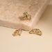 Women's Jewelry Retro K Gold Plated Titanium Steel Small And Exquisite Zircon Earring Combination_ipsvogv.com
