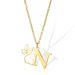new letter necklace stainless steel side face hollow portrait 26 letter necklace men and women jewelry_ipsvogv.com