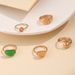 Hot Selling Jewelry, Luxurious Temperament, Emerald Ring, Jelly Color Combination, 5-piece Set For Women_ipsvogv.com