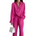 Temperament Lapel Long-sleeved Shirt Lace-up Pants Fashion Casual Suit_ipsvogv.com