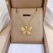 【 Titanium Steel 】 Necklace Earring Light Luxury Laser Bow Full Diamond Personalized Charm Banquet Earrings Set_ipsvogv.com