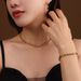 Women's Jewelry Set Roll Chain Thick Chain Necklace Clavicle Neck Chain Titanium Steel Jewelry Set Decorative Earrings_ipsvogv.com