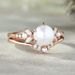 High Beauty Women's Ice Queen Big Pearl Design Luxury Jewelry Pair Ring_ipsvogv.com
