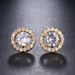 Unisex Fashion Small Disc Zircon Earrings Personality Earrings_ipsvogv.com
