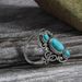 Artistic American court style vintage r, female personality inlaid with turquoise, versatile and niche index fer_ipsvogv.com