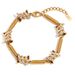 Unique Hip-Hop Niche Hand Jewelry Stainless Steel Gold-Plated Spring Knot Splicing Micro-Inlaid Bracelet For Men_ipsvogv.com