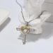 Women's Jewelry S925 Silver Heart Shaped Cross Smart Necklace Beating Heart Clavicle Chain Sweater Chain_ipsvogv.com