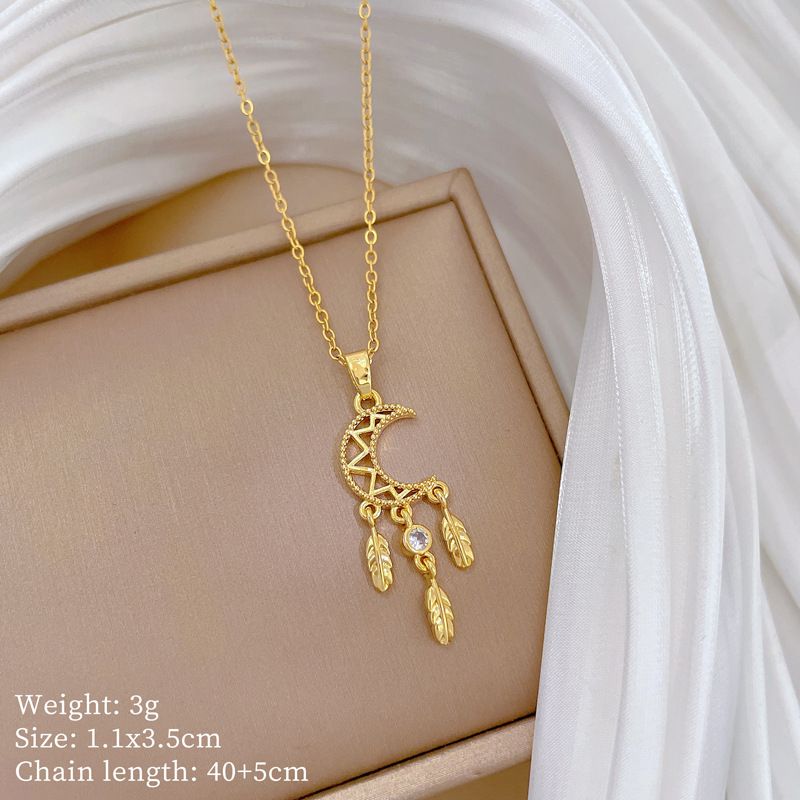 Steel 【 Titanium 】 Dreamnet Tassel Light Luxury Temperament Gorgeous Full Diamond Necklace Women's Versatile Collarbone 【 】_ipsvogv.com