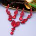 Women's Jewelry Sparkling Water Drop Necklace And Earrings Set, Elegant Rhinestone Collarbone Chain For Parties, Weddings, And Evening Events_ipsvogv.com