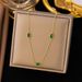 2023 New Necklace Women's Versatile Colorless Green Diamond Alien Style Emerald Set_ipsvogv.com