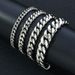 Men's Jewelry Cuban Bracelet Jewelry Female Hip Hop Trend Simple Round Grinding Stainless Steel Encryption Bracelet_ipsvogv.com