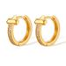 Simple zircon ear buckle copper plated K real gold fashionable white collar commuting business chic wind T shaped trend earrings_ipsvogv.com