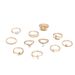 New Snake Joint Hexagram Star With Diamond Pearl 11 Piece Ring Set_ipsvogv.com
