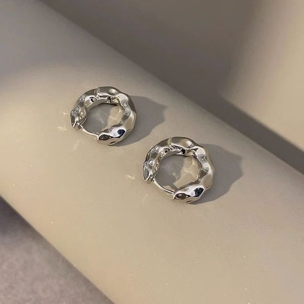 Women's Earrings Metal texture texture earrings for women European and American niche design retro earrings simple high-end design earrings earrings_ipsvogv.com