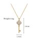 】 Lucky 【 Grass Key Light Luxury Charm Gorgeous Full Diamond Necklace Women's Versatile Clavicle Titanium Steel Chain 【 】 【 】 【 】_ipsvogv.com