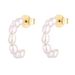 Women’s Jewelry Set Fashion Hot Selling Real Gold Brass Electroplating Simple Temperament Pearl String C Shaped Earrings LadiesEarrings_ipsvogv.com