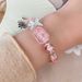 Sweet Glass Flower Butterfly Bamboo Knot Tassel Geometric Bracelet With Fashionable Design, Niche Temperament, High-end_ipsvogv.com