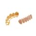 Hip Hop Braces, Colored Micro Inlaid Zircon Braces, Pomegranate Red Zircon Gold Braces, Hip Hop Braces, Men's Jewelry_ipsvogv.com