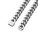 Men's Stainless Steel Cuban Chain Necklace Bracelet Four-Sided Half-Round Polished Hip-Hop Style Versatile Fashion_ipsvogv.com