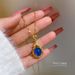 Water 【 】 Drop Sensation Warm Stone Light Luxury Charm Gorgeous Full Diamond Necklace Women's Versatile Clavicle 【 】_ipsvogv.com