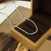 French Luxury, Minimalist, Broken Silver, Small Rice Bead Temperament, Necklace, Summer New Style, Collarbone Chain,_ipsvogv.com