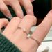 Minimalist Pearl Jewelry With An Open Facing Plain Girls' Ins Style Food Ring, Tail Ring_ipsvogv.com